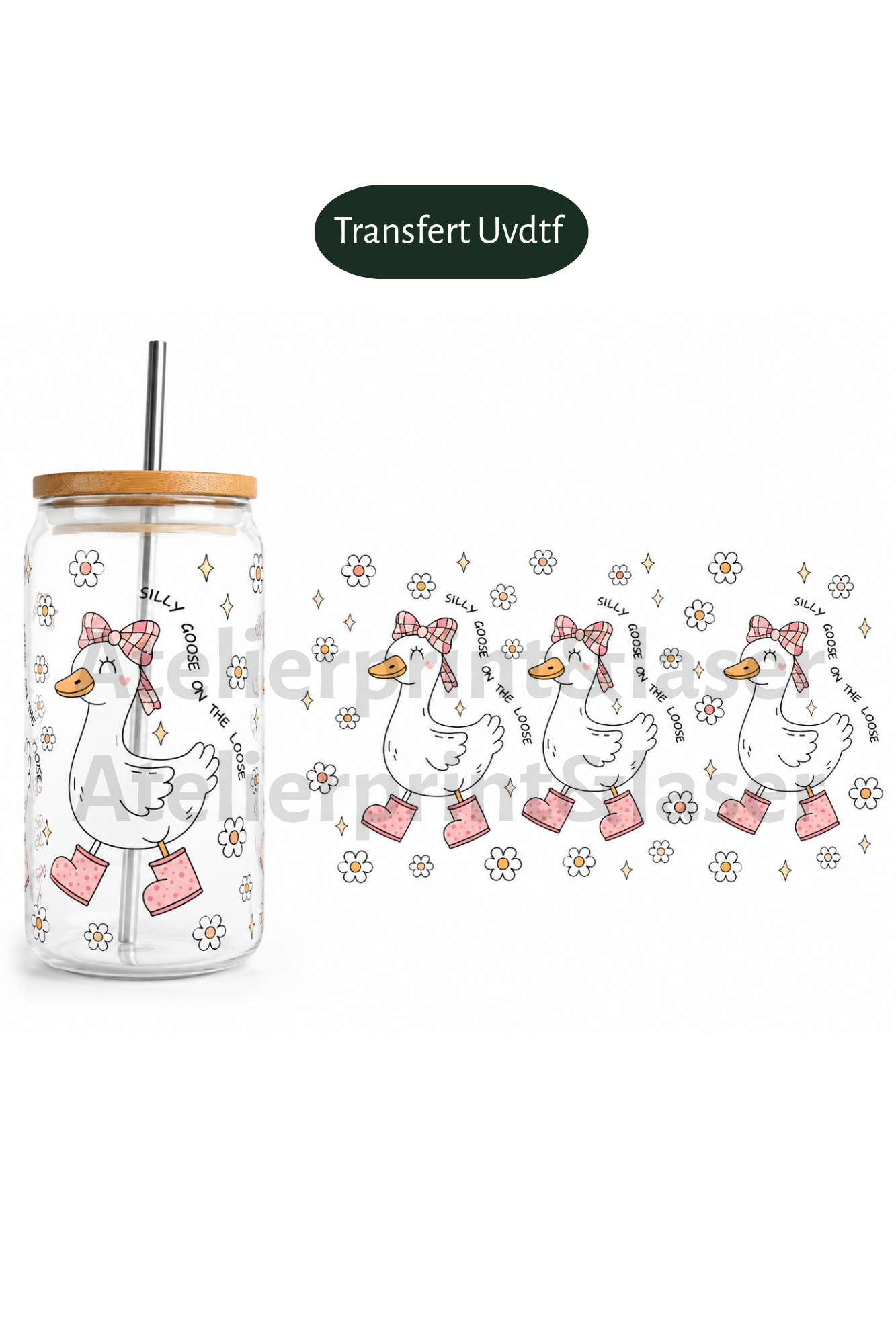 Transfert UV DTF – Silly Goose