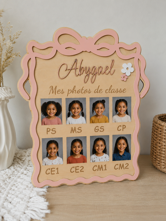 Cadre Photos de Classe Personnalisé – Bois & Acrylique