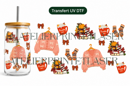 Transfert UV DTF – Pumpkin Spice