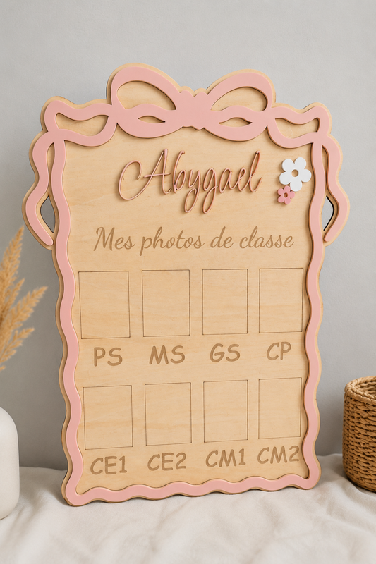 Cadre Photos de Classe Personnalisé – Bois & Acrylique